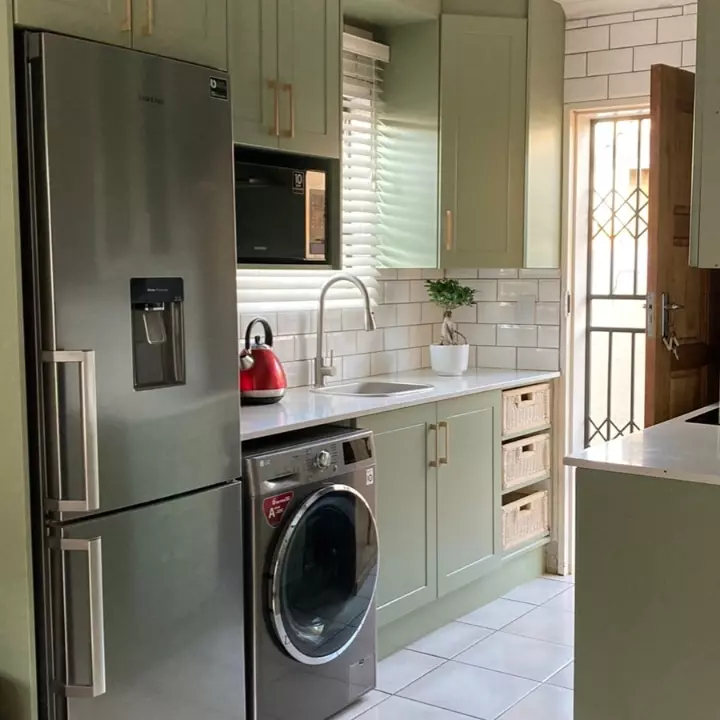 Painted colour finishing with Gold handles 